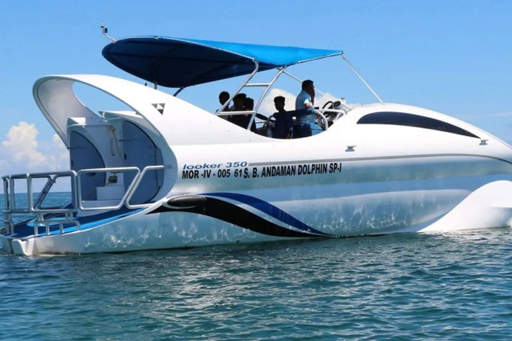 Glass Bottom Boat Ride in Andaman Island